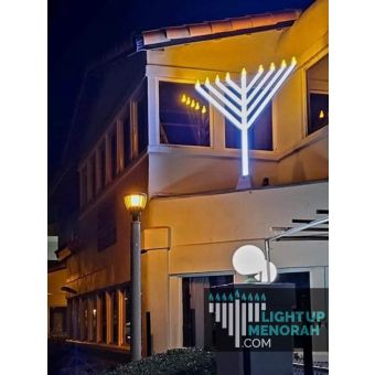 7-Foot Model 2.4 Outdoor LED Menorah – Large Electric Menorah for Hanukkah at LightUpMenorah.com