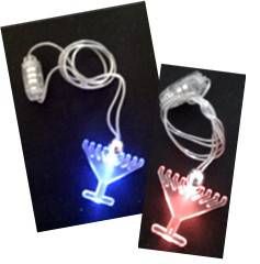 Battery-powered LED menorah necklace for Chanukah celebrations