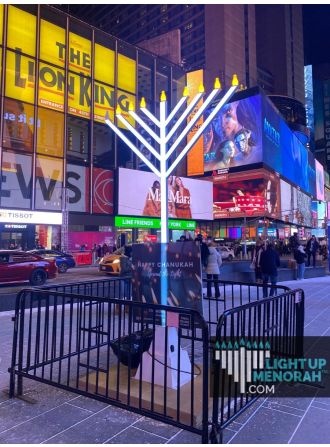 12 Feet Outdoor LED MENORAH by MENDY GANSBURG - LIGHTUPMENORAH.com - Ships from NJ and NV