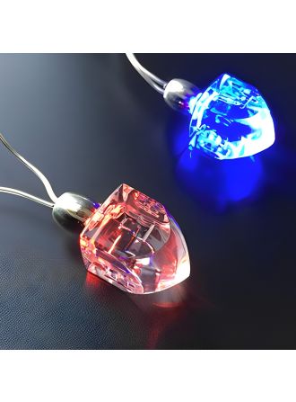 Assorted LED Light Up Dreidel and Menorah Necklace or Decoration