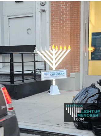 5 ft Electric LED Light Up Hanukkah Outdoor Menorah™