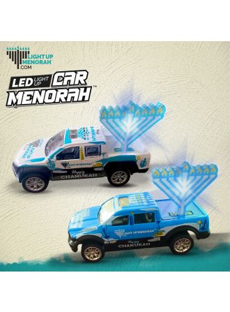 LED LIGHT UP CAR MENORAH ON PICKUP TRUCK