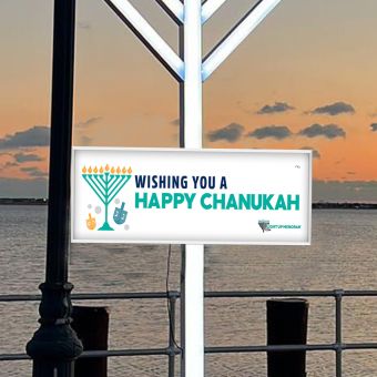 36x12 LED Light Up Sign Box™  - Brackets Good for LightUpMenorah™  and Klars