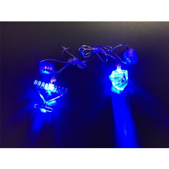 Assorted LED Light Up Dreidel and Menorah Necklace or Decoration