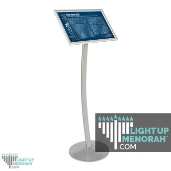 Freestanding Sign Stand for Large Outdoor and Indoor Chanukah Menorah Display – 17" x 11" Snap Frame