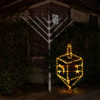 Gold Outdoor Dreidel Light Up Display - 3.5 Feet
